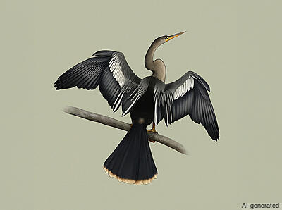 Anhinga (Anhinga anhinga) - Adult male