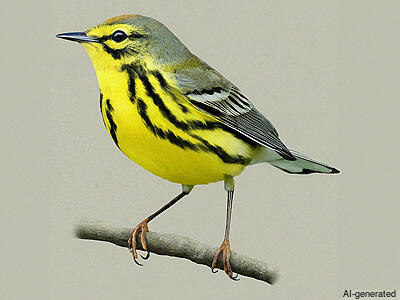 Prairie Warbler (Setophaga discolor) - Adult male