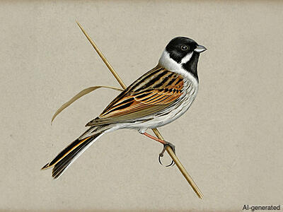 Reed Bunting (Emberiza schoeniclus) - Breeding male