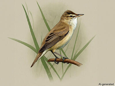Common Reed Warbler (Acrocephalus scirpaceus) - Adult