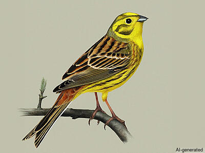 Yellowhammer (Emberiza citrinella) - Breeding male