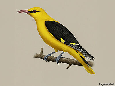 Eurasian Golden Oriole (Oriolus oriolus) - Adult male
