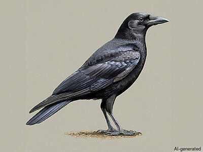 Carrion Crow (Corvus corone) - Adult