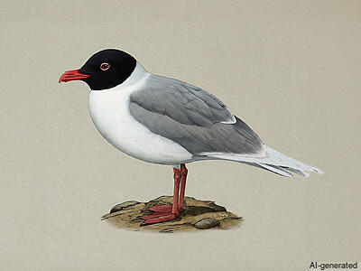 Mediterranean Gull (Ichthyaetus melanocephalus) - Breeding adult