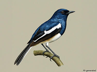 Oriental Magpie-Robin (Copsychus saularis) - Adult male