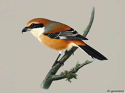 Bull-headed Shrike (Lanius bucephalus) - Adult