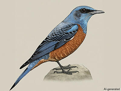 Blue Rock-Thrush (Monticola solitarius) - Adult male (Philippensis)
