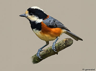 Varied Tit (Sittiparus varius) - Adult