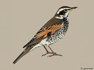 Dusky Thrush (Turdus eunomus) - Adult