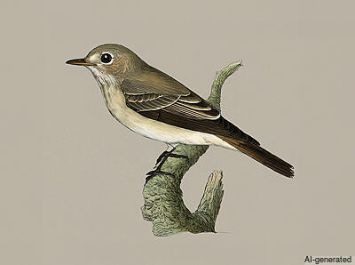 Asian Brown Flycatcher (Muscicapa dauurica) - Adult