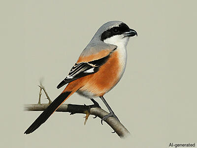 Long-tailed Shrike (Lanius schach) - Adult