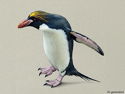 Macaroni Penguin (Eudyptes chrysolophus) - Adult