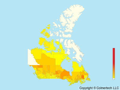 Pine Grosbeak (Pinicola enucleator) - Canada