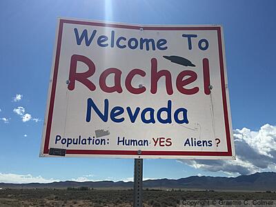 Rachel, Nevada - Town Sign