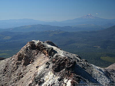 Lassen Peak - View to Mt Shasta from the Summit