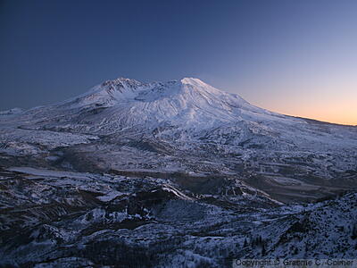 Mount St. Helens - Mount St. Helens at Sunset
