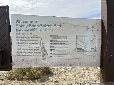 Sonny Bono Salton Sea National Wildlife Refuge - Information Sign