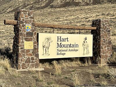 Hart Mountain National Antelope Refuge - Entrance Sign